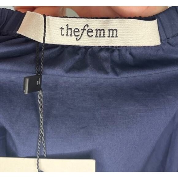 THE FEMM Sz S Small Navy Madeleine Dress Sundress NWT - Picture 3 of 11